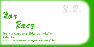 mor racz business card